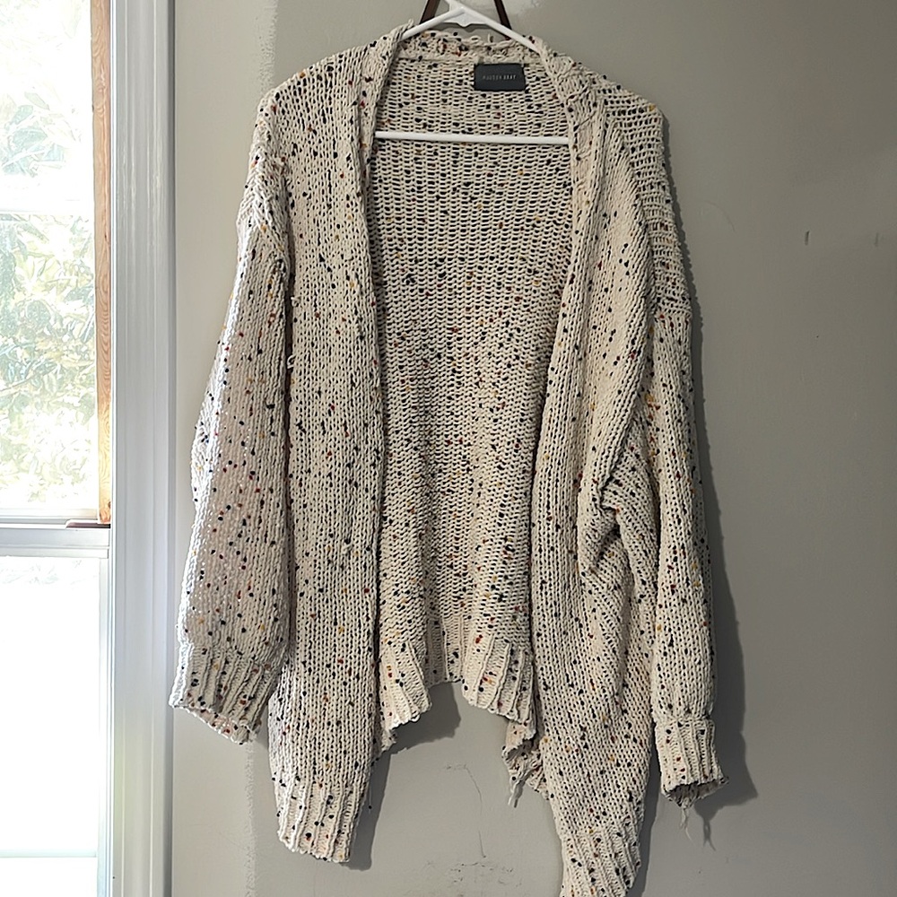 Knit Cardigan with Polka dots